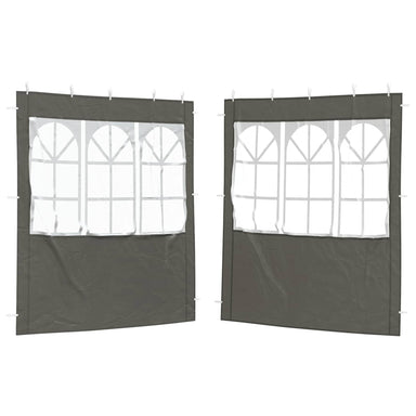 Party Tent Zijwand 2 st 200 x 195 cm Antracietkleurig