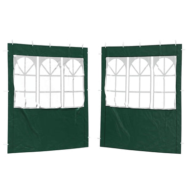 Party Tent Zijwand 2 st 200 x 195 cm Groen PE en staal