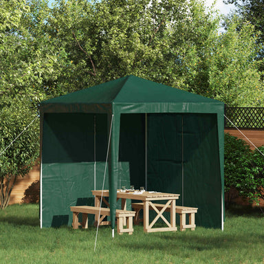 Party Tent Zijwand 2 st 200 x 195 cm Groen PE en staal