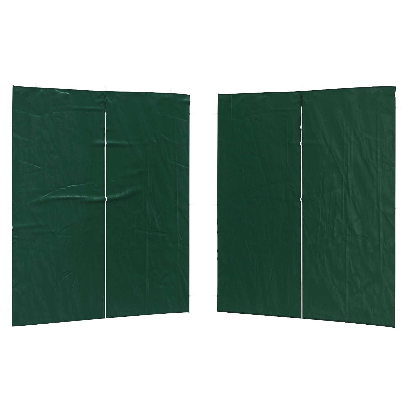 Party Tent Zijwand 2 st 200 x 195 cm Groen PE en staal