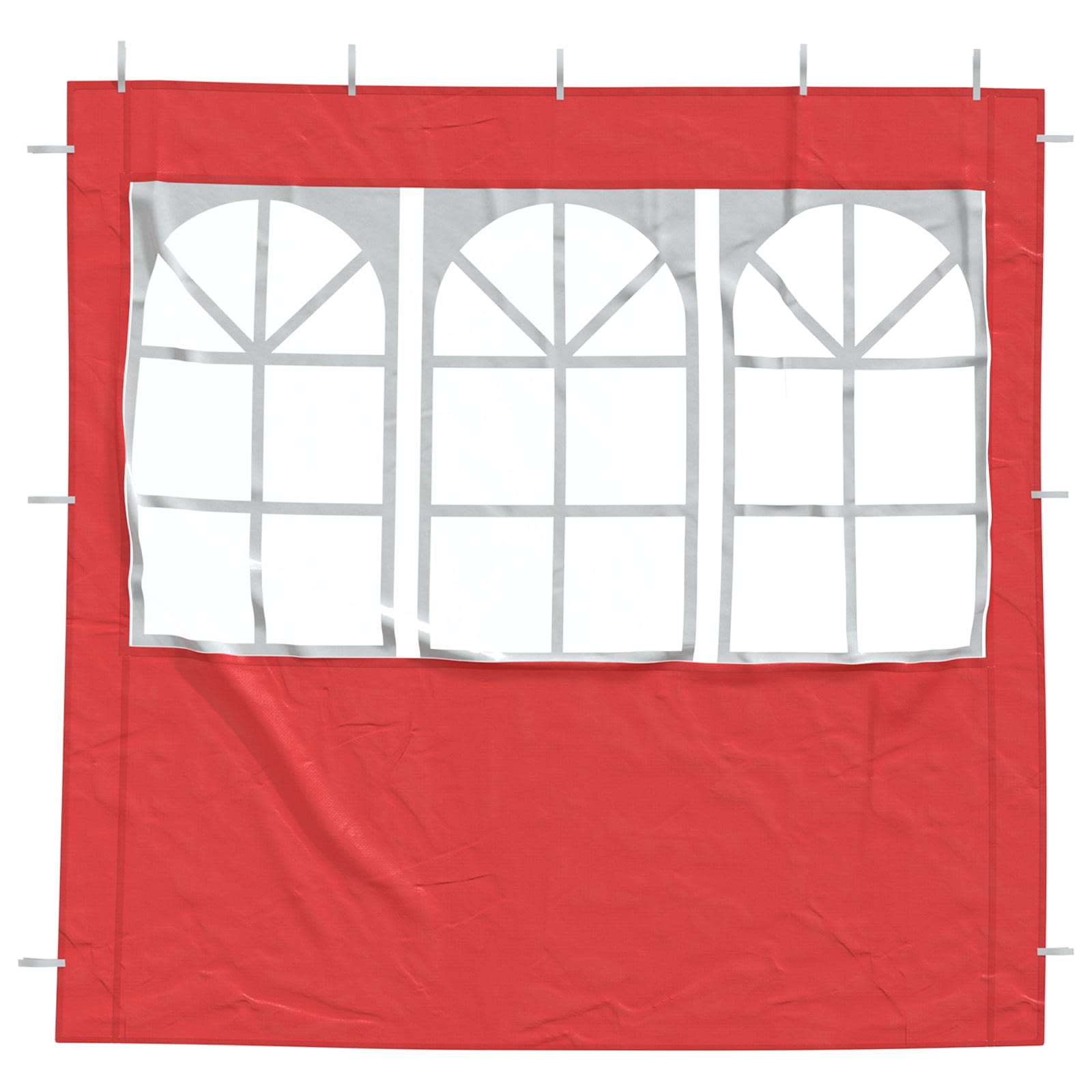 Party Tent Zijwand 2 st 200 x 195 cm Rood PE en staal