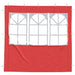 Party Tent Zijwand 2 st 200 x 195 cm Rood PE en staal