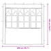 Party Tent Zijwand 2 st 200 x 195 cm Rood PE en staal