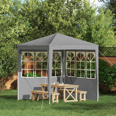 Party Tent Zijwand 2 st 200 x 195 cm Lichtgrijs PE en staal