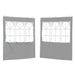 Party Tent Zijwand 2 st 200 x 195 cm Lichtgrijs PE en staal