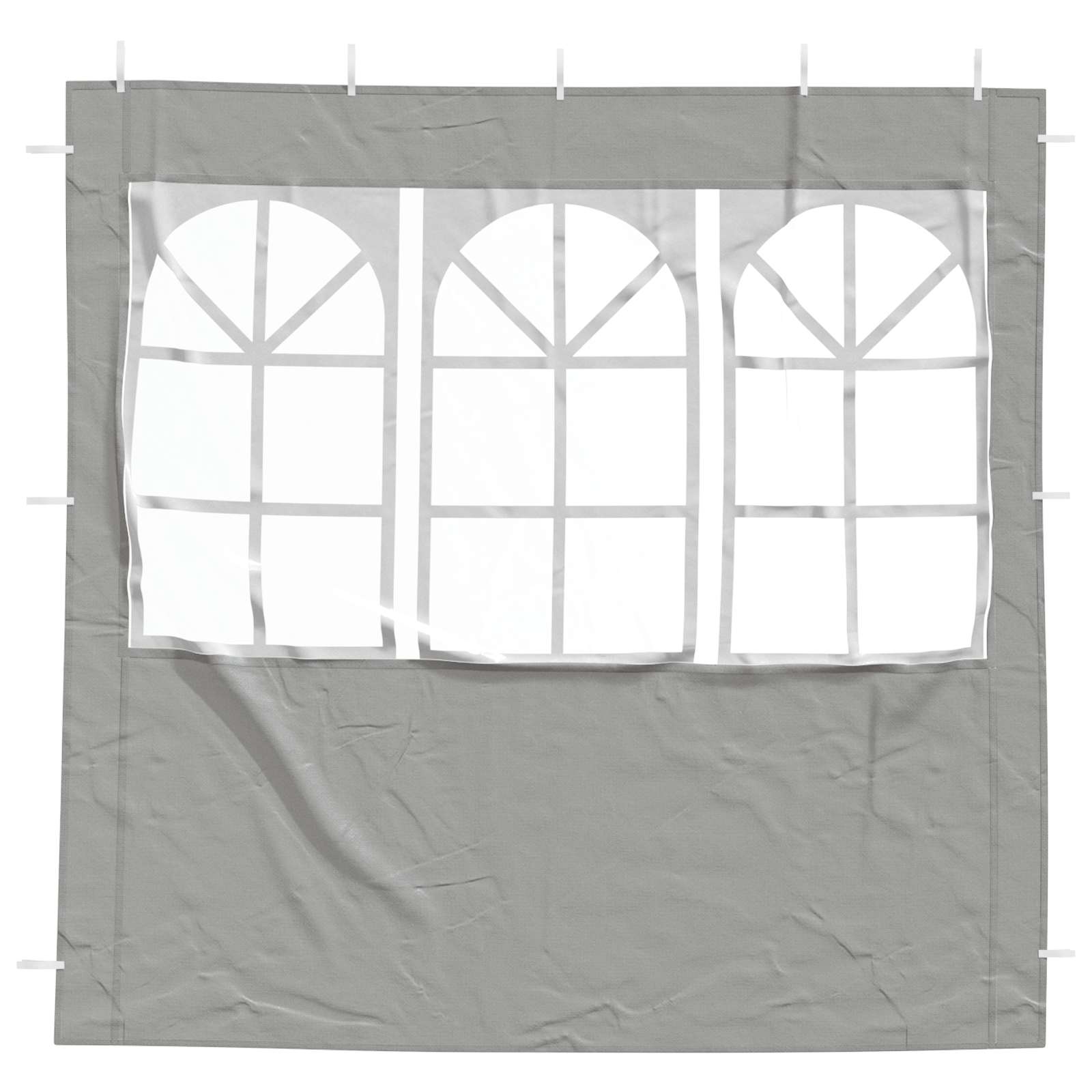 Party Tent Zijwand 2 st 200 x 195 cm Lichtgrijs PE en staal