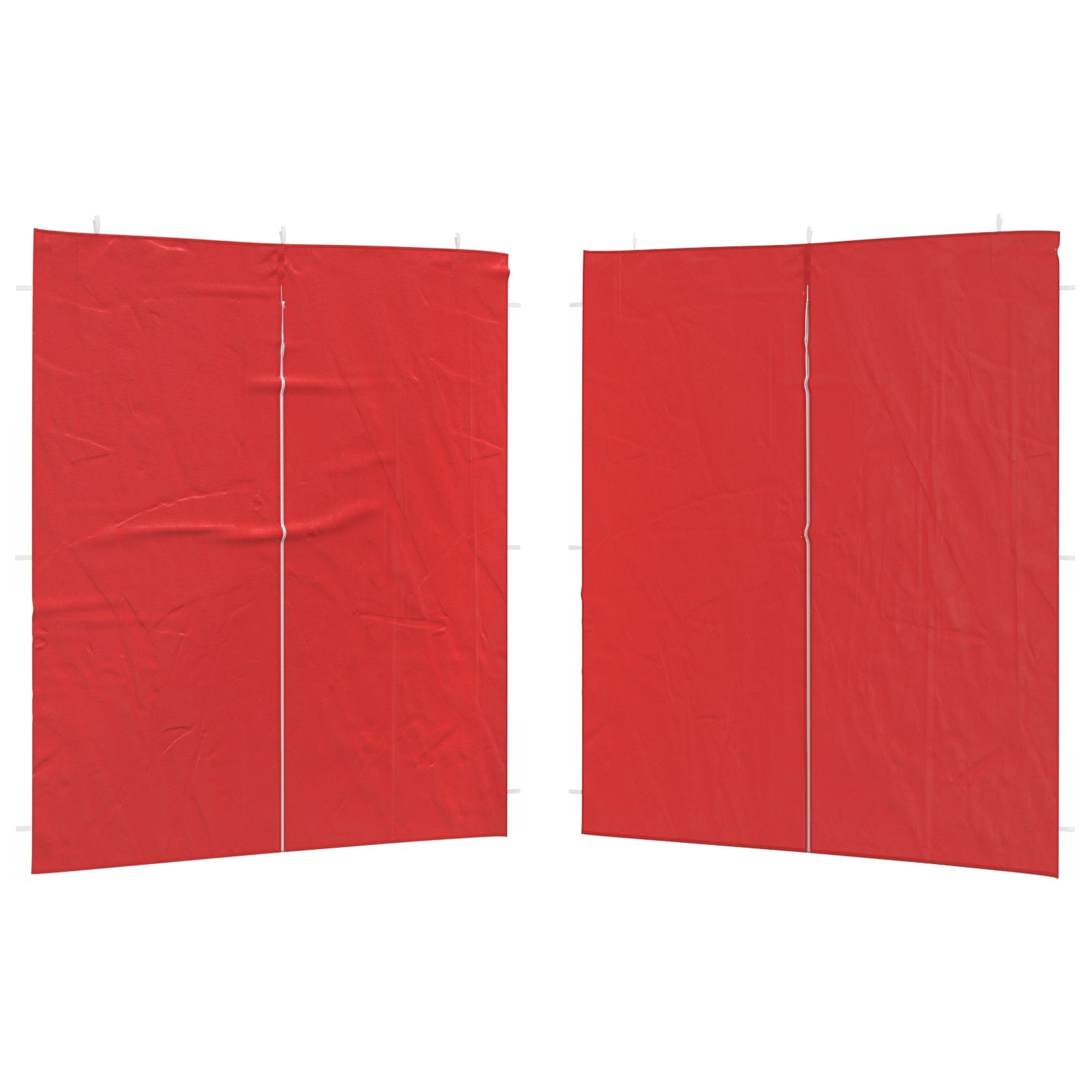 Party Tent Zijwand 2 st 200 x 195 cm Rood PE en staal