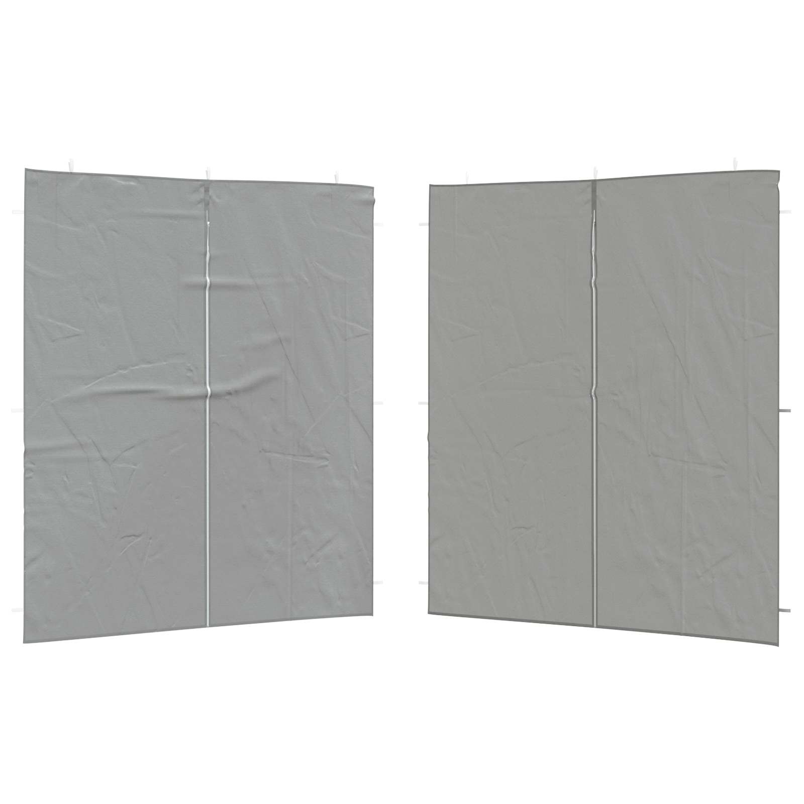 Party Tent Zijwand 2 st 200 x 195 cm Lichtgrijs PE en staal