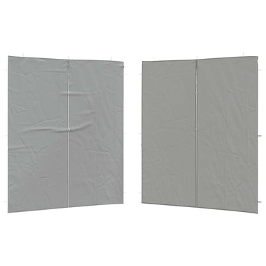 Party Tent Zijwand 2 st 200 x 195 cm Lichtgrijs PE en staal