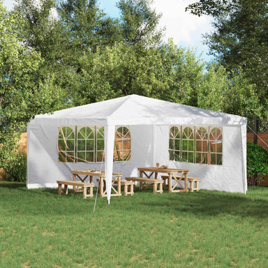Party Tent Zijwand 2 st 400 x 195 cm Wit PE en staal