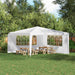 Party Tent Zijwand 2 st 400 x 195 cm Wit PE en staal