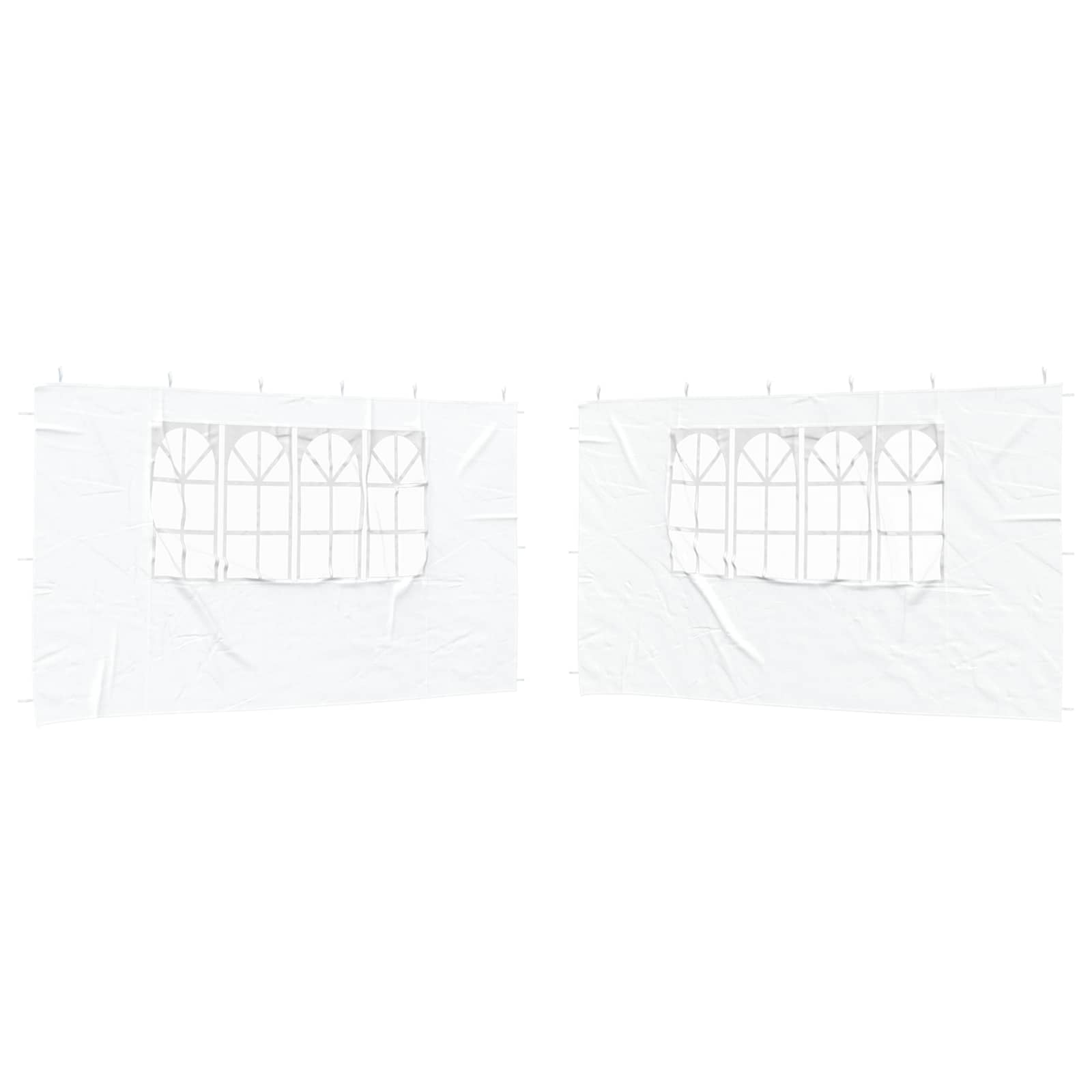 Party Tent Zijwand 2 st 400 x 195 cm Wit PE en staal