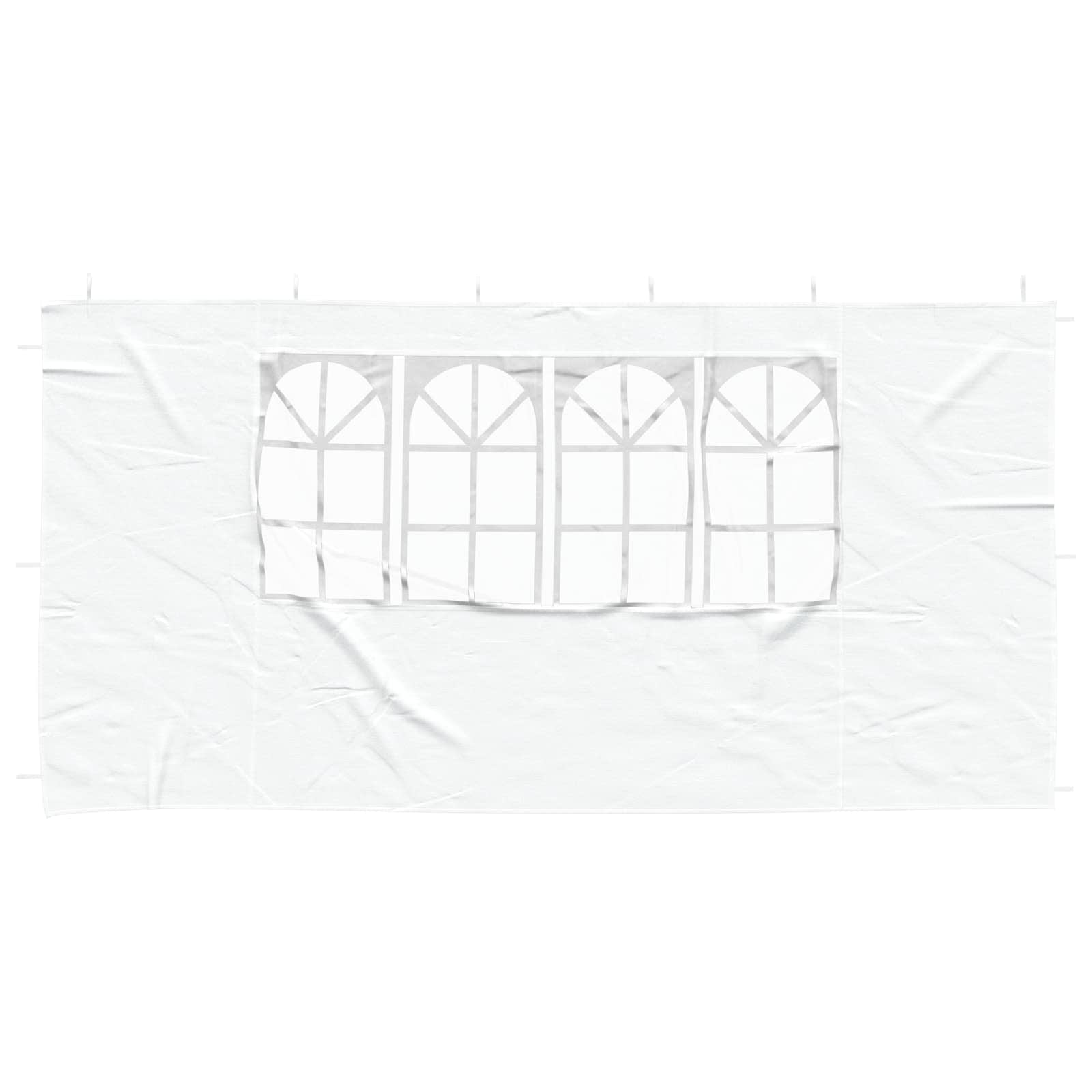 Party Tent Zijwand 2 st 400 x 195 cm Wit PE en staal
