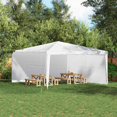 Party Tent Zijwand 2 st 400 x 195 cm Wit PE en staal