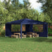Party Tent Zijwand 2 st 400 x 195 cm Blauw PE en staal
