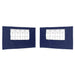 Party Tent Zijwand 2 st 400 x 195 cm Blauw PE en staal