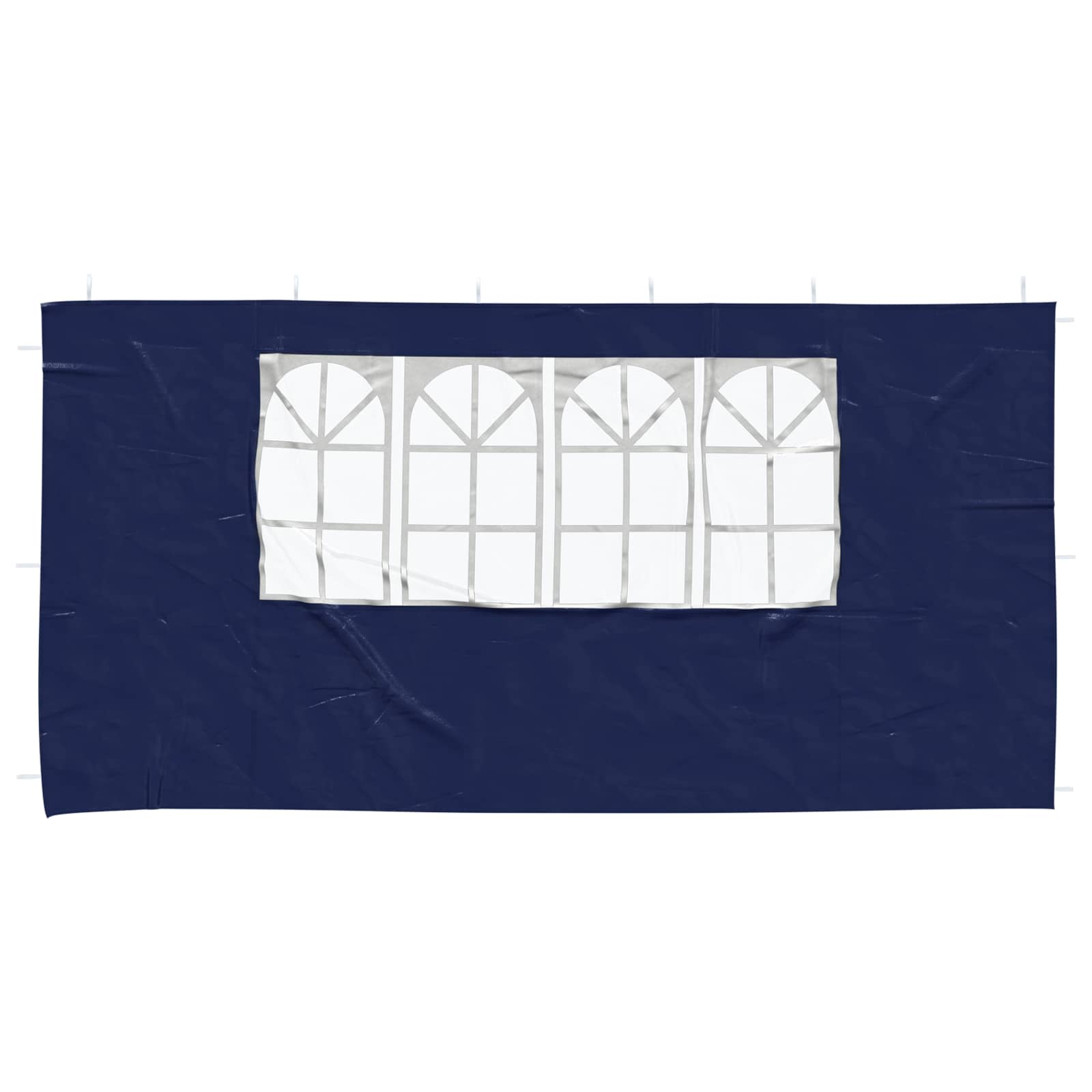 Party Tent Zijwand 2 st 400 x 195 cm Blauw PE en staal