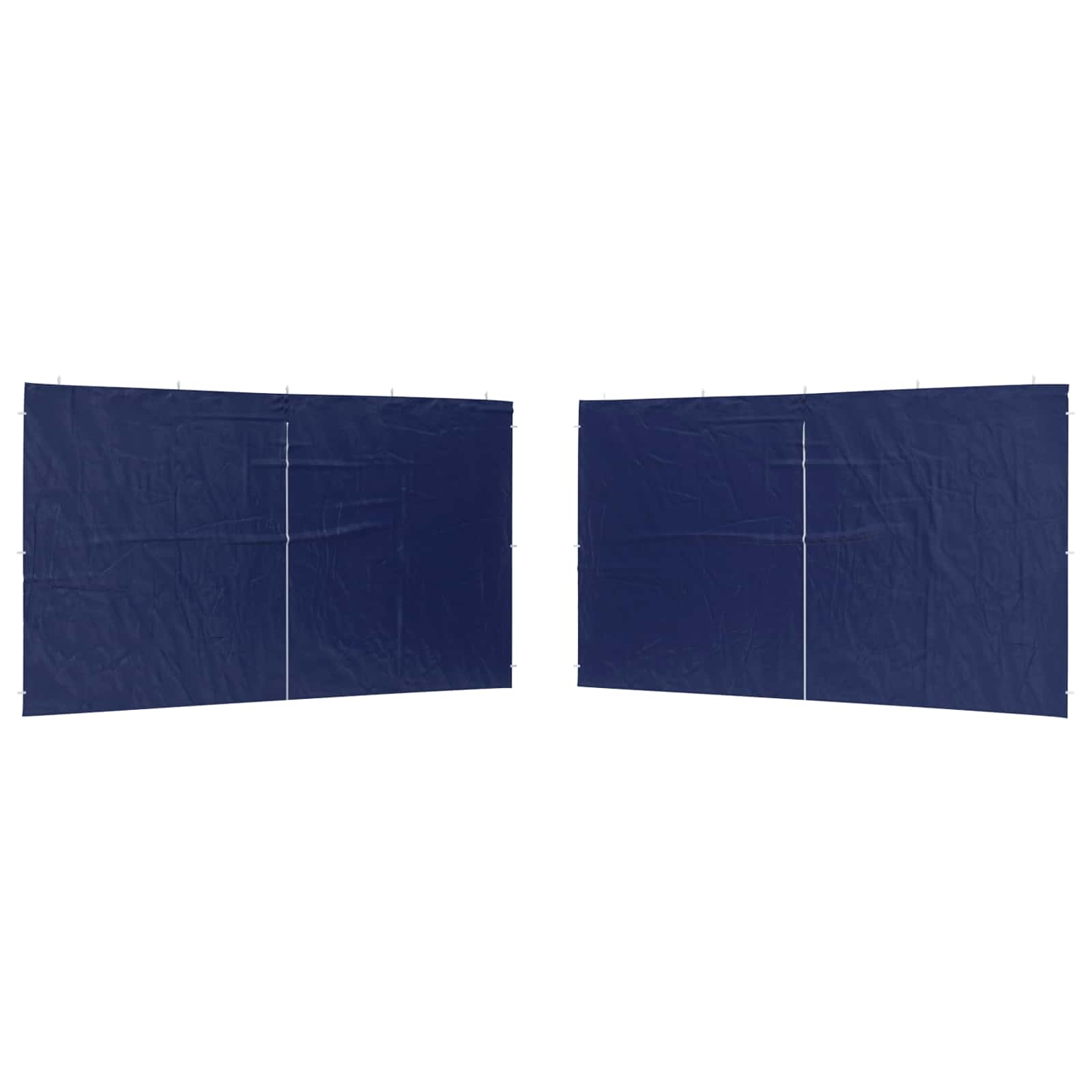 Party Tent Zijwand 2 st 400 x 195 cm Blauw PE en staal