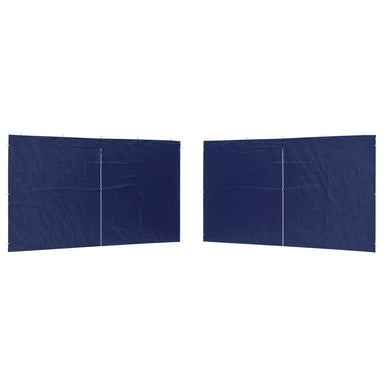 Party Tent Zijwand 2 st 400 x 195 cm Blauw PE en staal