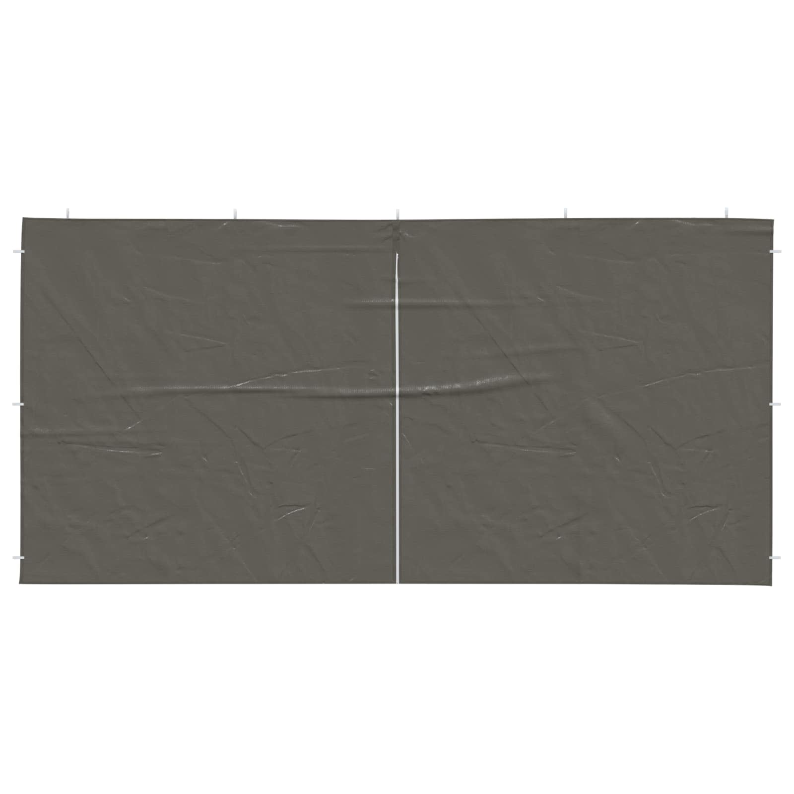 Party Tent Zijwand 2 st 400 x 195 cm Antracietkleurig