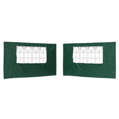 Party Tent Zijwand 2 st 400 x 195 cm Groen PE en staal