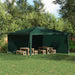 Party Tent Zijwand 2 st 400 x 195 cm Groen PE en staal