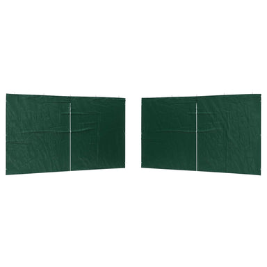 Party Tent Zijwand 2 st 400 x 195 cm Groen PE en staal