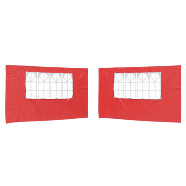 Party Tent Zijwand 2 st 400 x 195 cm Rood PE en staal