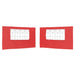 Party Tent Zijwand 2 st 400 x 195 cm Rood PE en staal