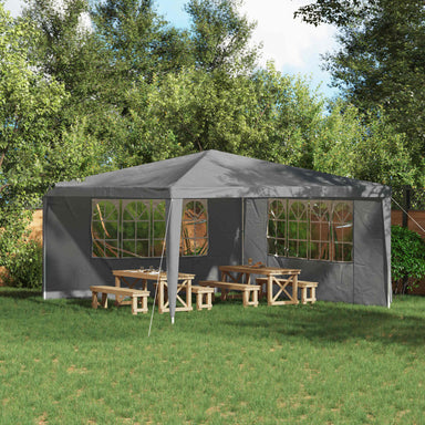 Party Tent Zijwand 2 st 400 x 195 cm Lichtgrijs PE en staal