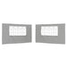 Party Tent Zijwand 2 st 400 x 195 cm Lichtgrijs PE en staal