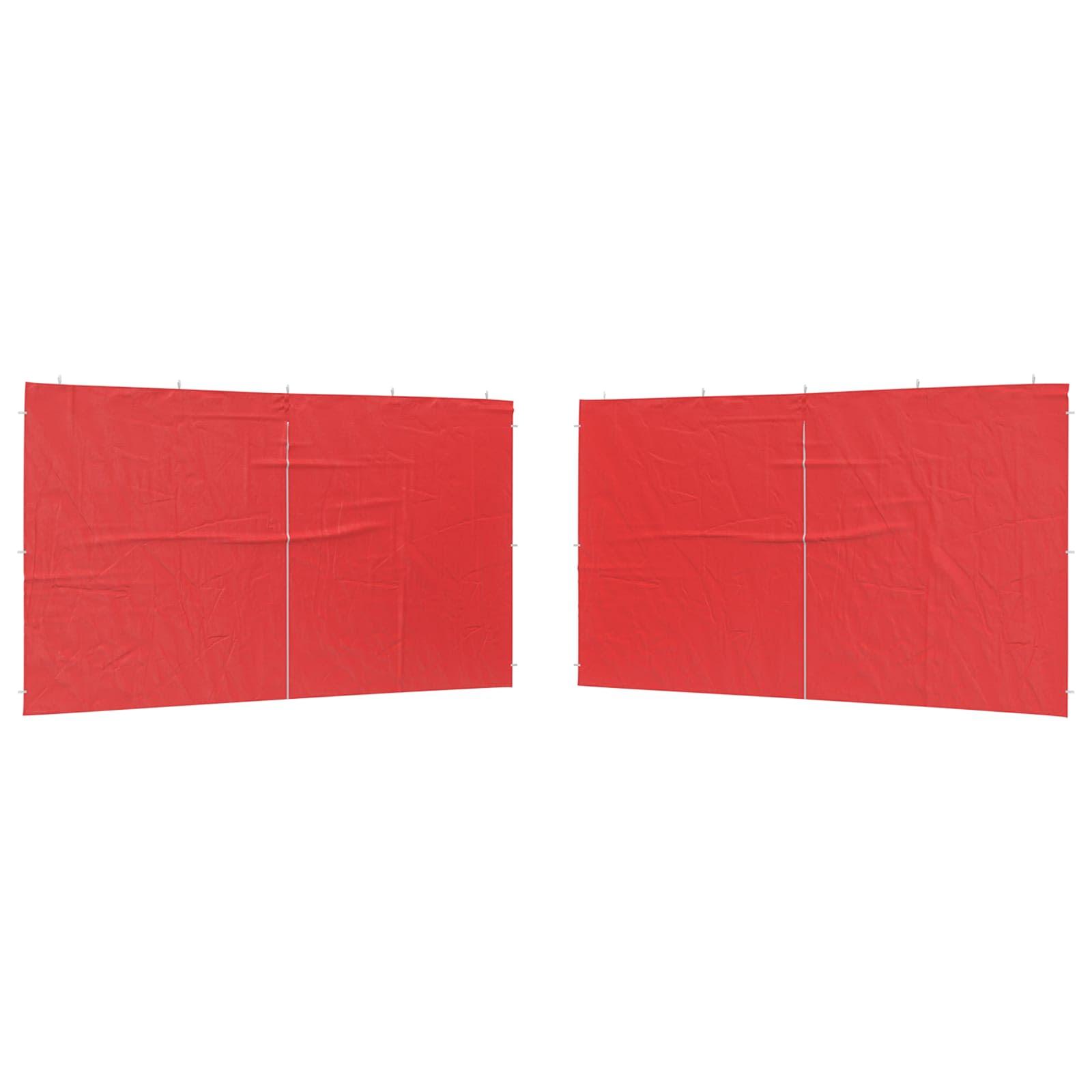 Party Tent Zijwand 2 st 400 x 195 cm Rood PE en staal