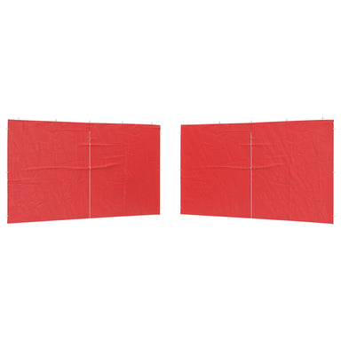 Party Tent Zijwand 2 st 400 x 195 cm Rood PE en staal