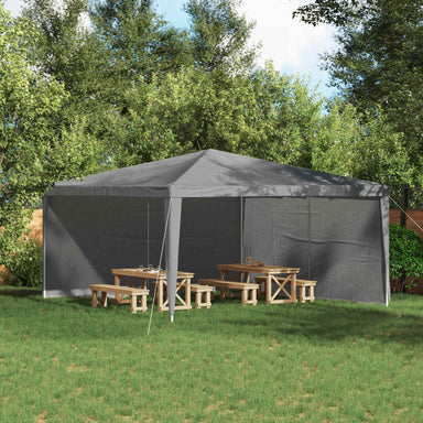 Party Tent Zijwand 2 st 400 x 195 cm Lichtgrijs PE en staal