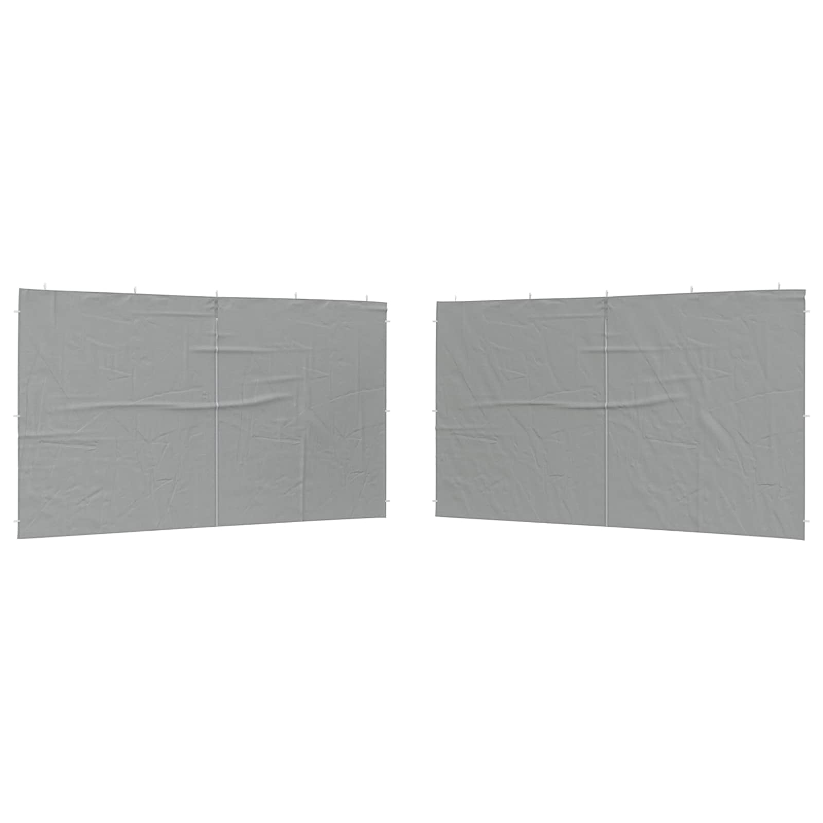 Party Tent Zijwand 2 st 400 x 195 cm Lichtgrijs PE en staal