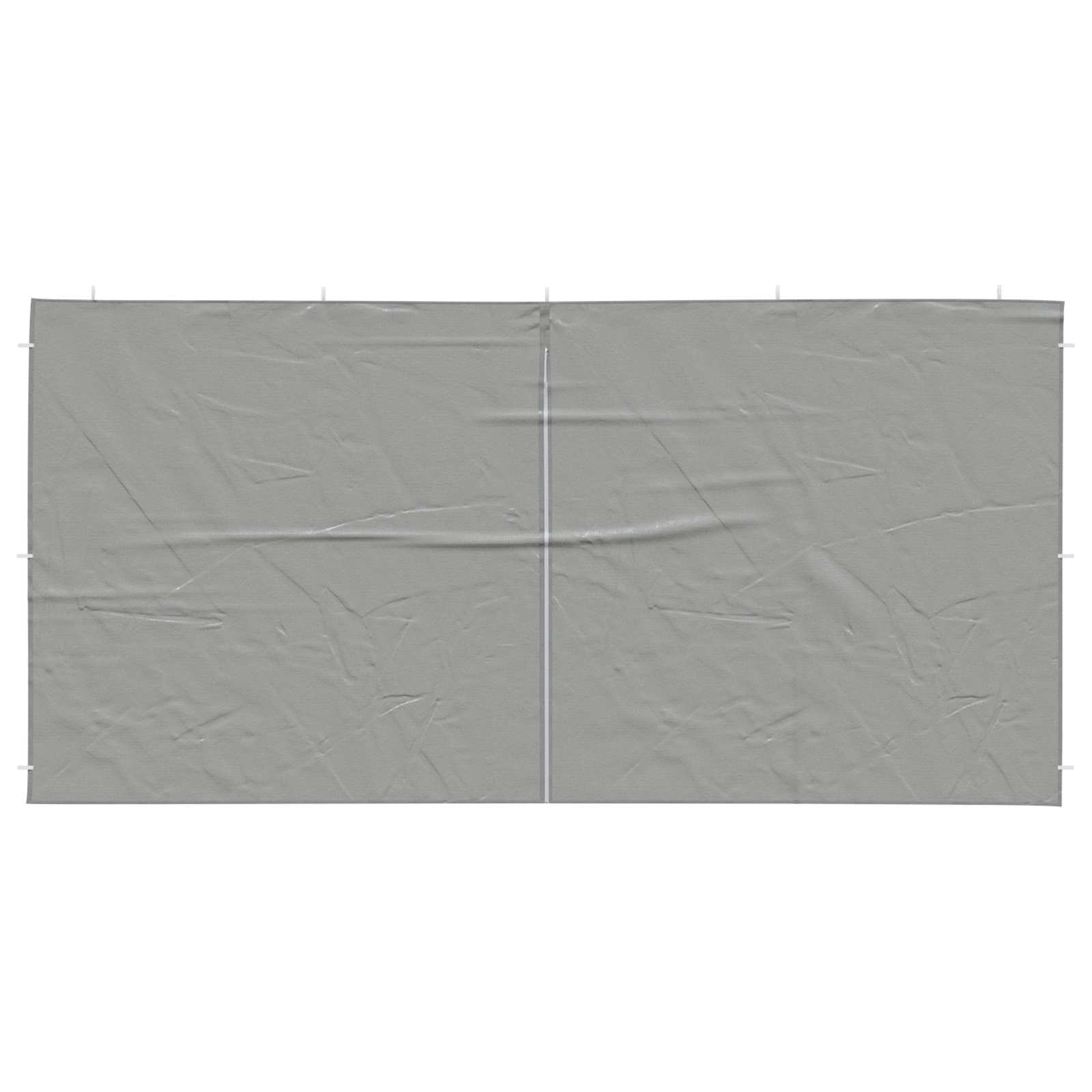 Party Tent Zijwand 2 st 400 x 195 cm Lichtgrijs PE en staal
