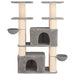 Kattenboom met sisal krabpalen 2 st Lichtgrijs 147 cm