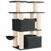 Kattenboom met sisal krabpalen 2 st Donkergrijs 147 cm