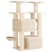 Kattenboom met sisal krabpalen 2 st Crèmekleurig 147 cm
