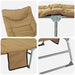 Opvouwbare zonnebed met kussen Beige