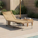 Opvouwbare zonnebed met kussen Beige