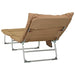Opvouwbare zonnebed met kussen Beige