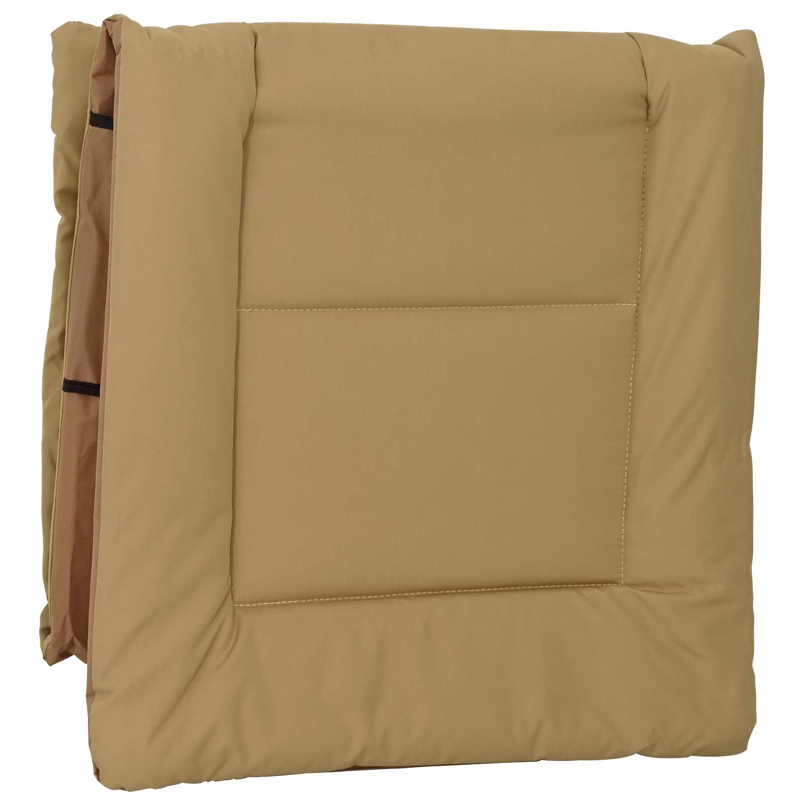 Opvouwbare zonnebed met kussen 2 st Beige