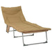 Opvouwbare zonnebed met kussen 2 st Beige