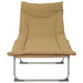 Opvouwbare zonnebed met kussen 2 st Beige