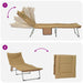 Opvouwbare zonnebed met kussen 2 st Beige