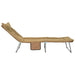 Opvouwbare zonnebed met kussen 2 st Beige