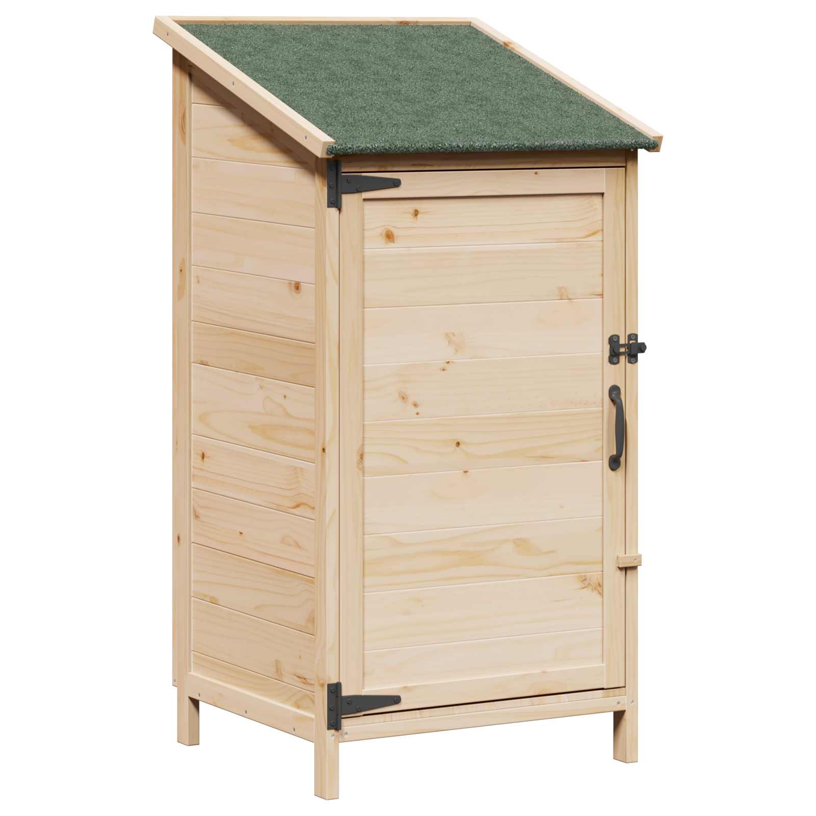 Tuinschuur met dak Naturel 59 x 56 x 113,5 cm Massief Vurenhout