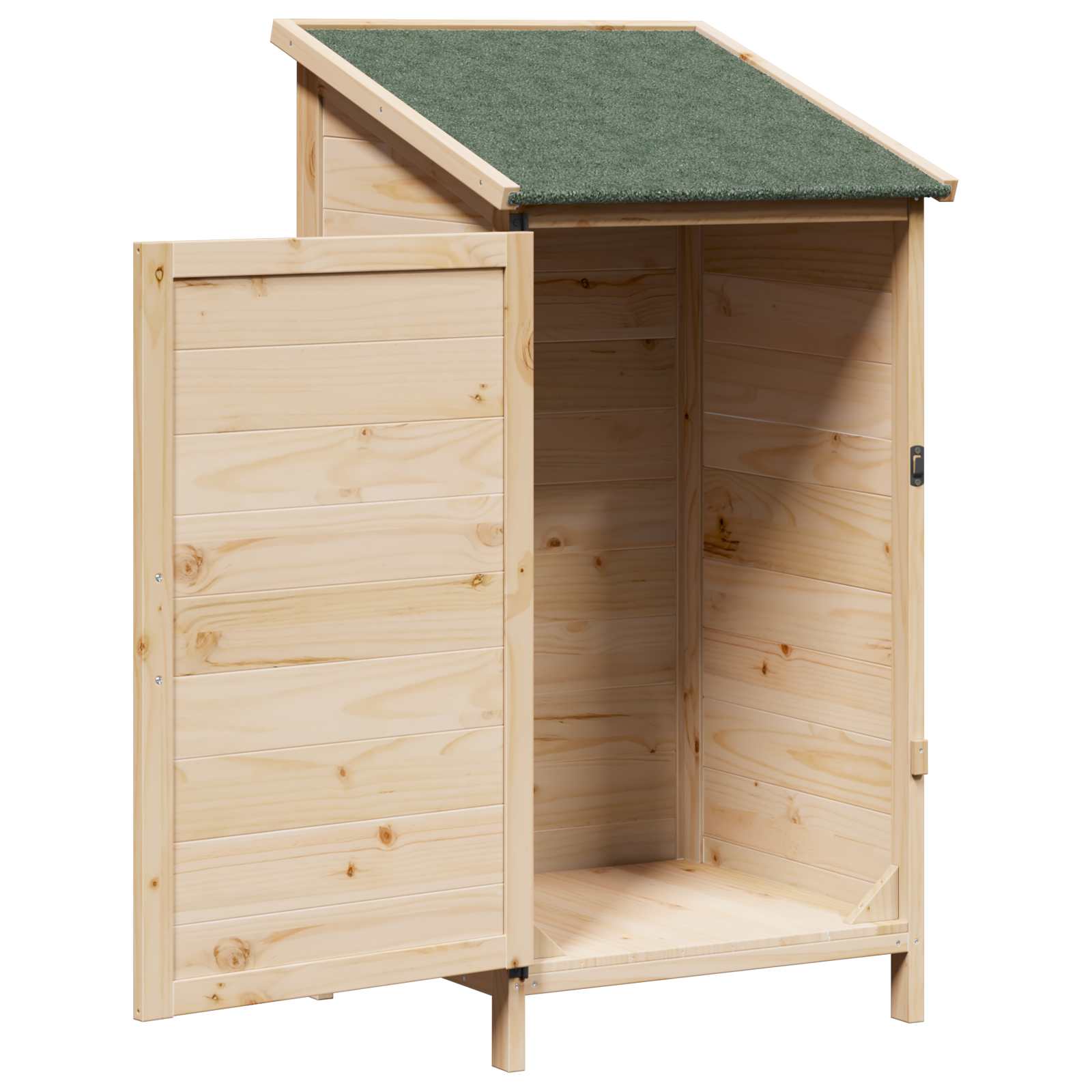 Tuinschuur met dak Naturel 59 x 56 x 113,5 cm Massief Vurenhout
