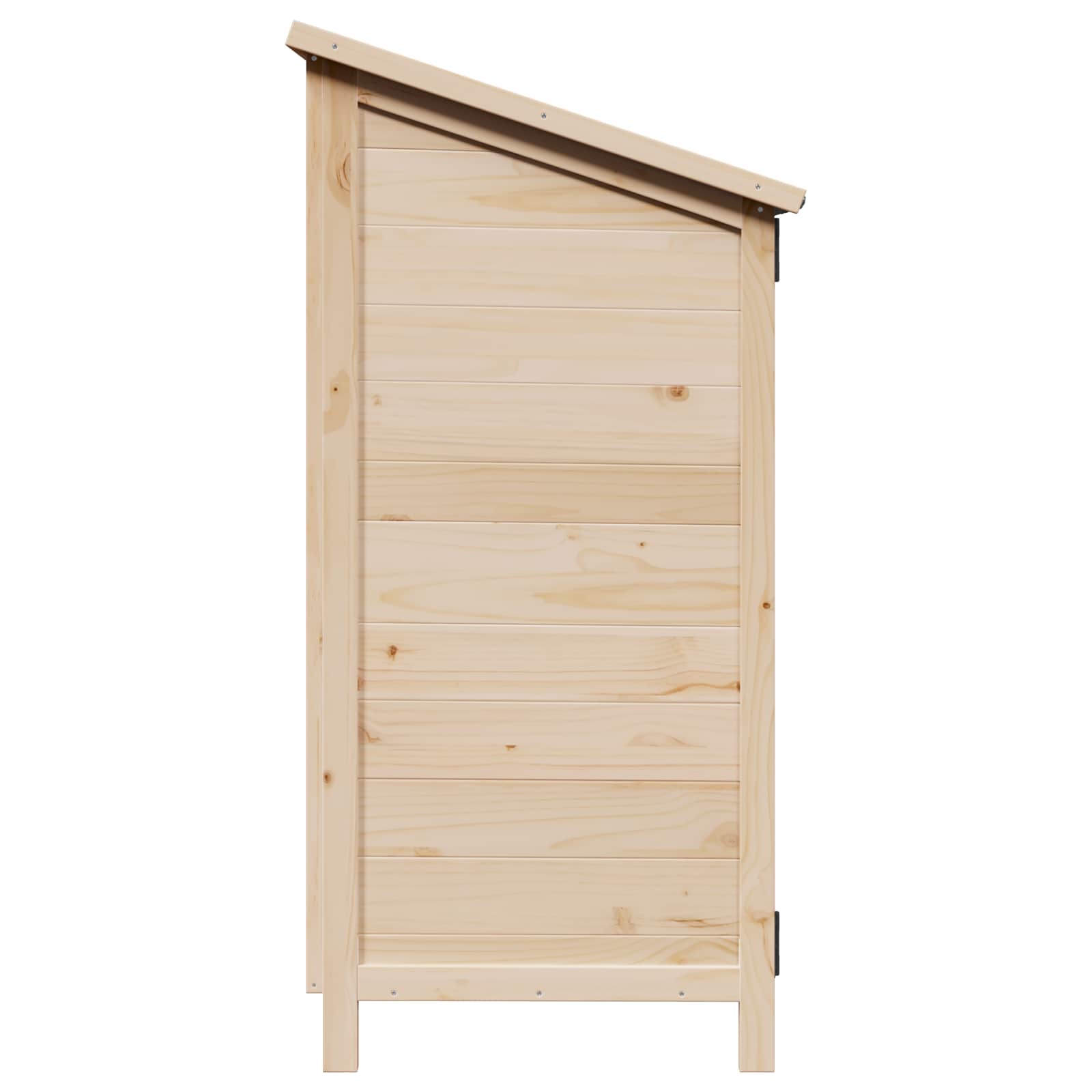 Tuinschuur met dak Naturel 59 x 56 x 113,5 cm Massief Vurenhout